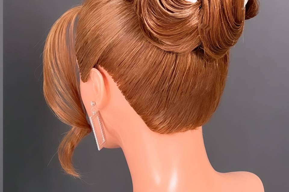 Chignon haut fingerwave