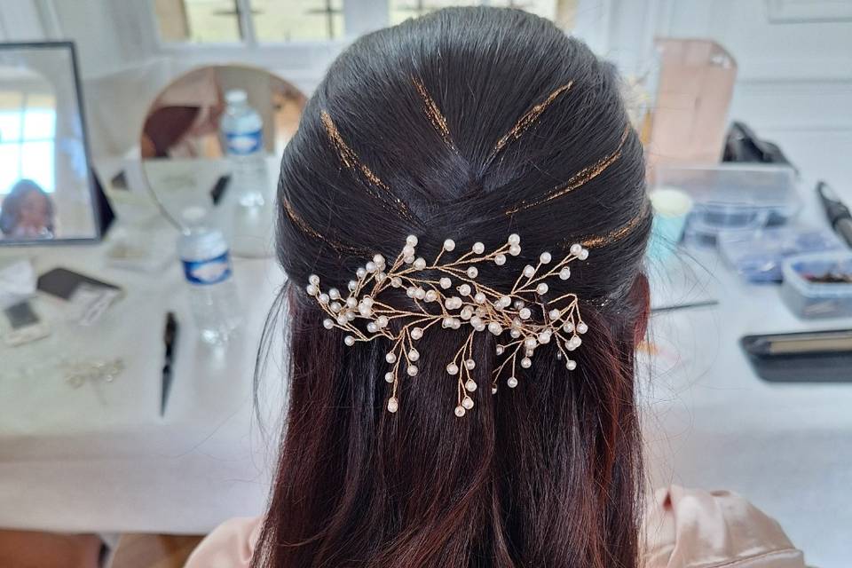 Demi attache tracé paillettes