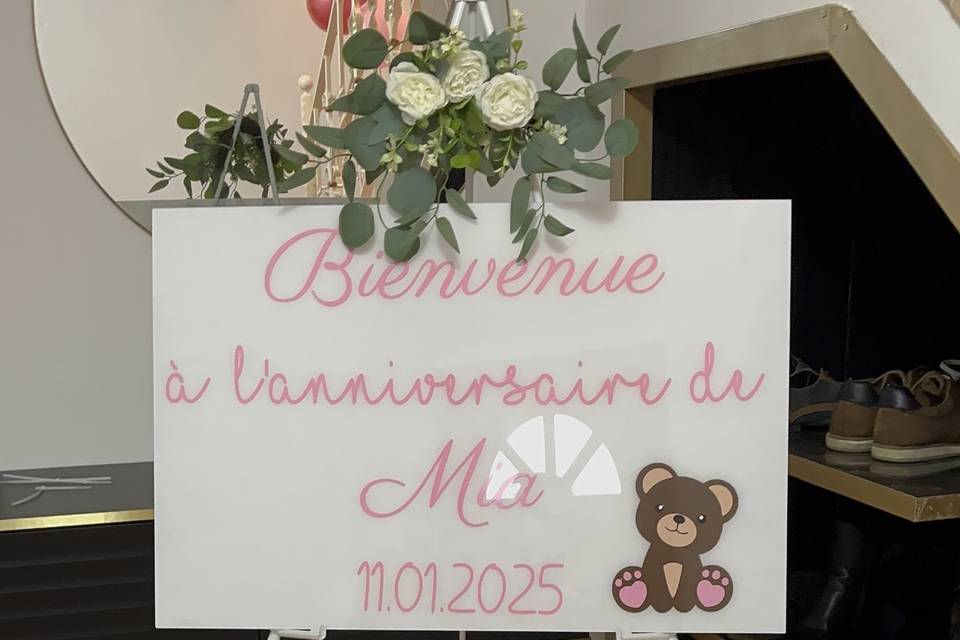Panneau Bienvenue Anniversaire