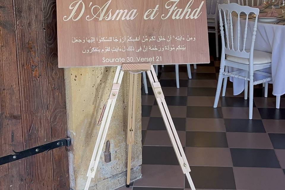 Panneau Bienvenue Mariage