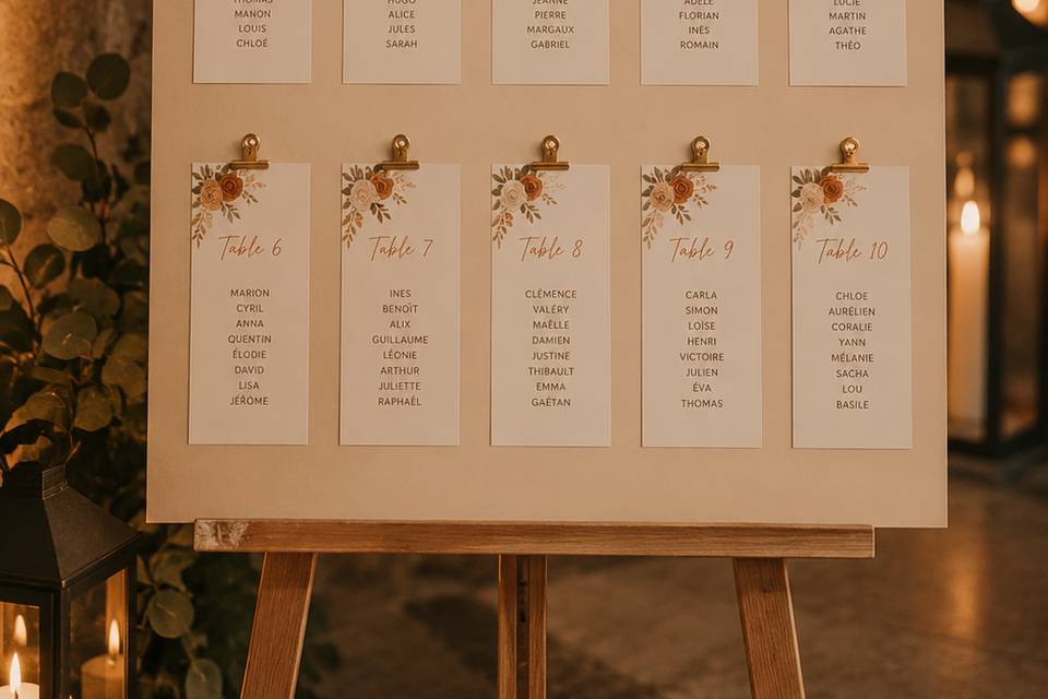 Mariage M&C - Plan de table