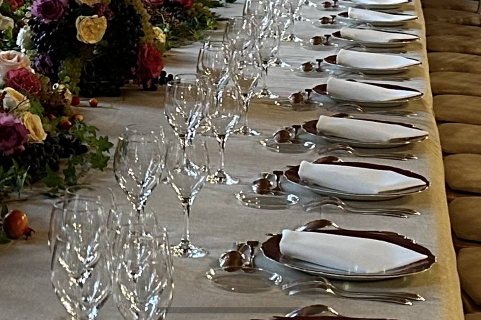 Décoration table château