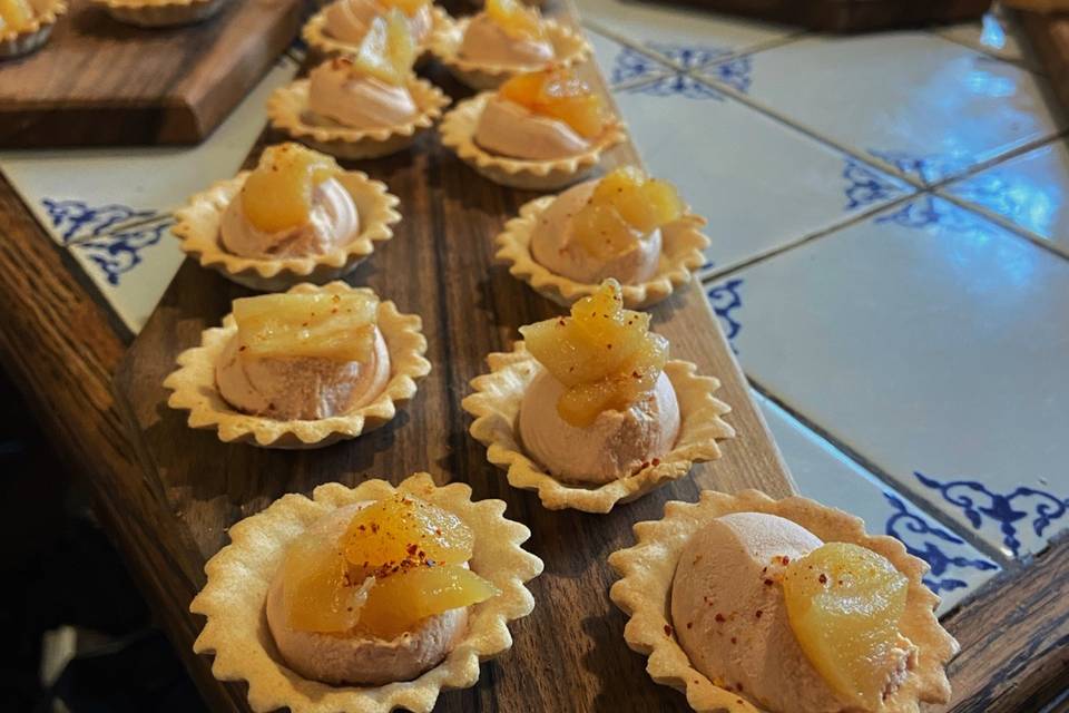 Tartelette foie gras, pomme