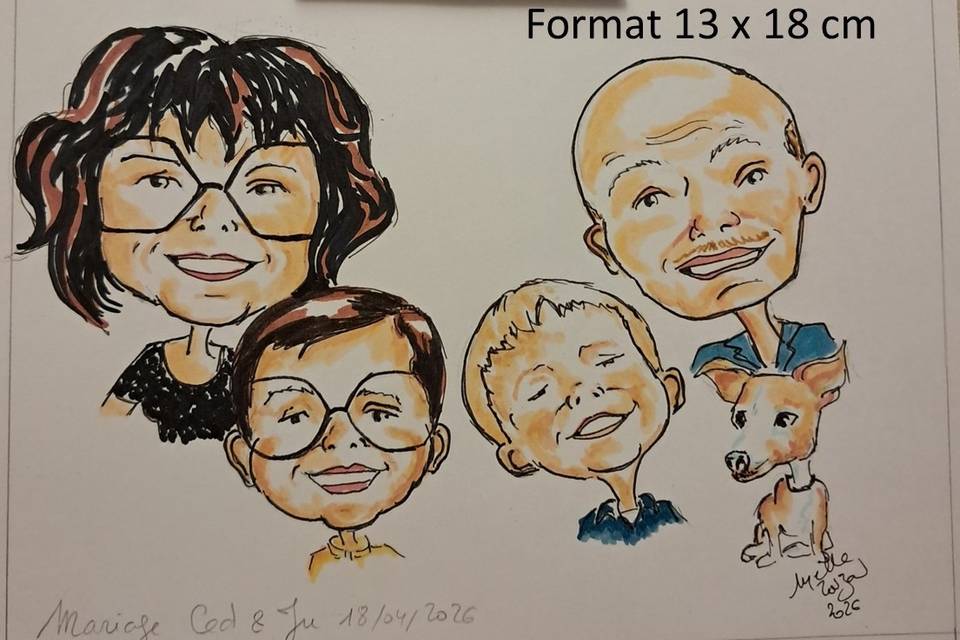 Mini portrait remerciement