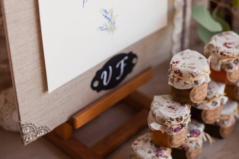 Pancarte guestbook table Prove