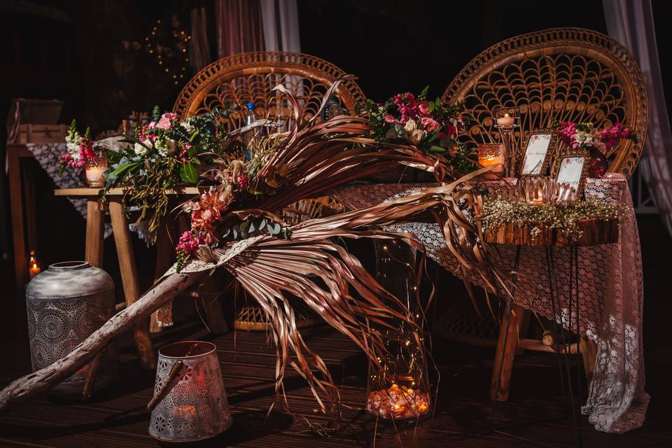 Décoration table des mariées