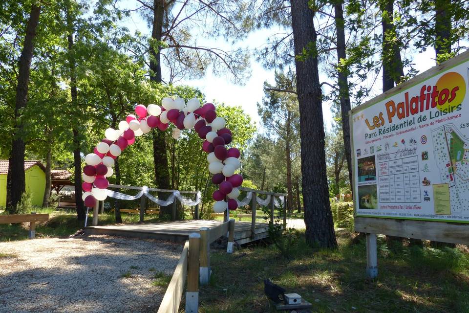 Arrivée par le petit pont