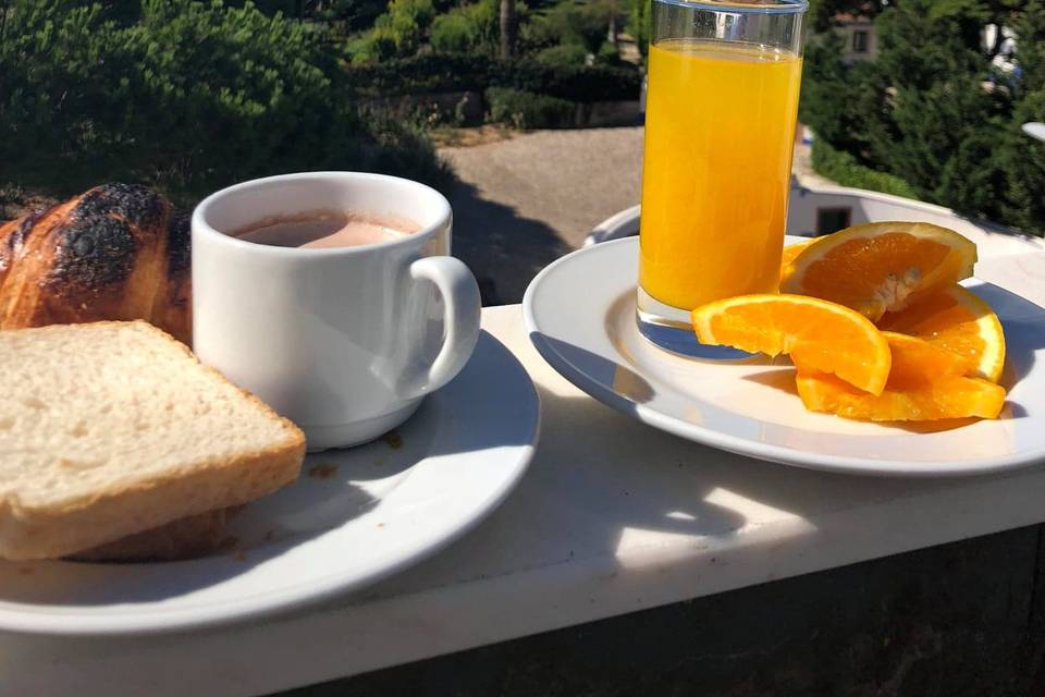 Petit déjeuné au soleil