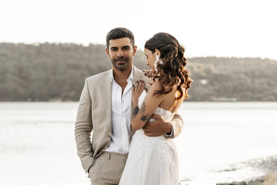 Seance couple bord de plage