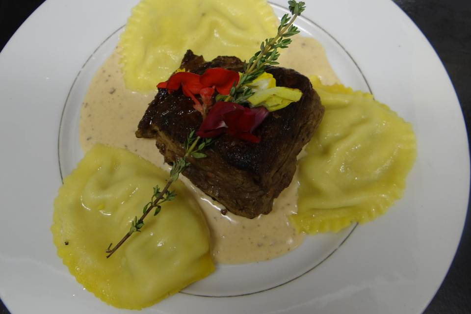 Cappellaccis et filet de boeuf