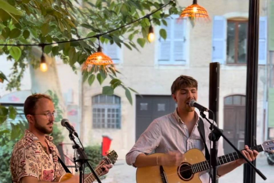 Live acoustique duo extérieur