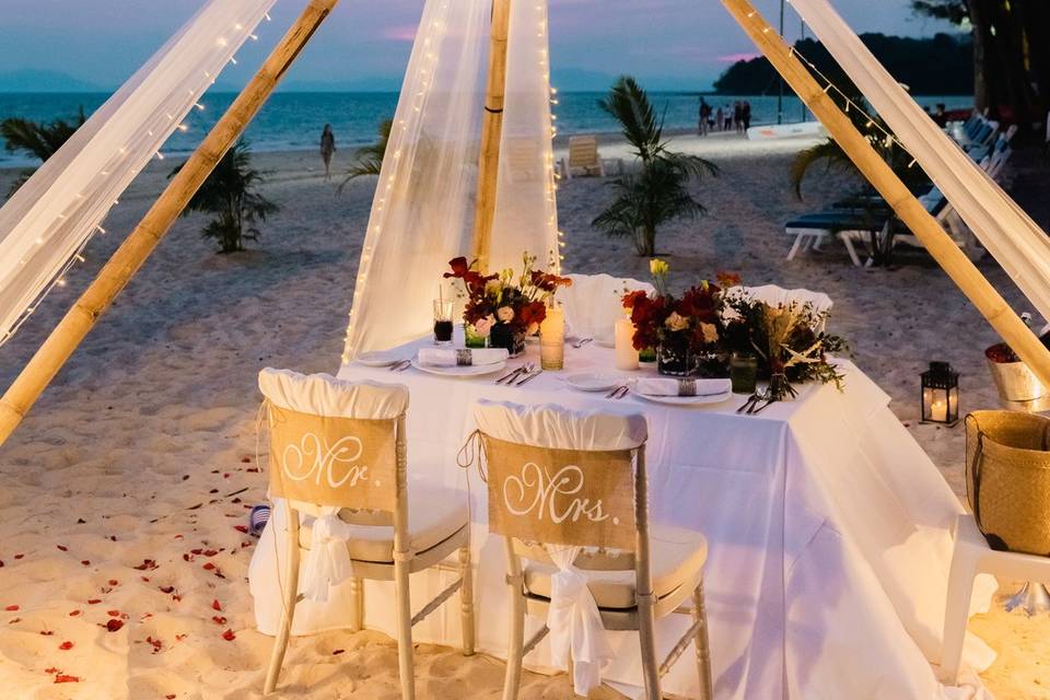 Dinner romantique en thailande