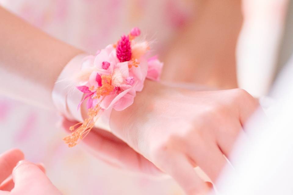 Bracelet de fleurs séchées