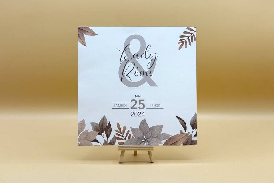 Faire part - Fleurs séchées