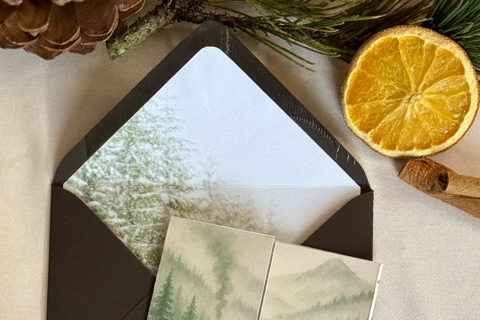Enveloppe et invitation