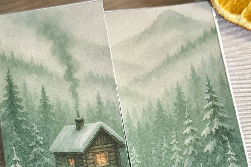Invitation triptyque, cachet