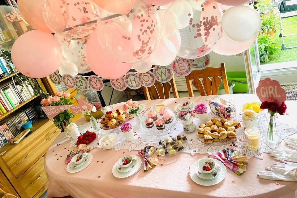 Baby shower glamour-chic