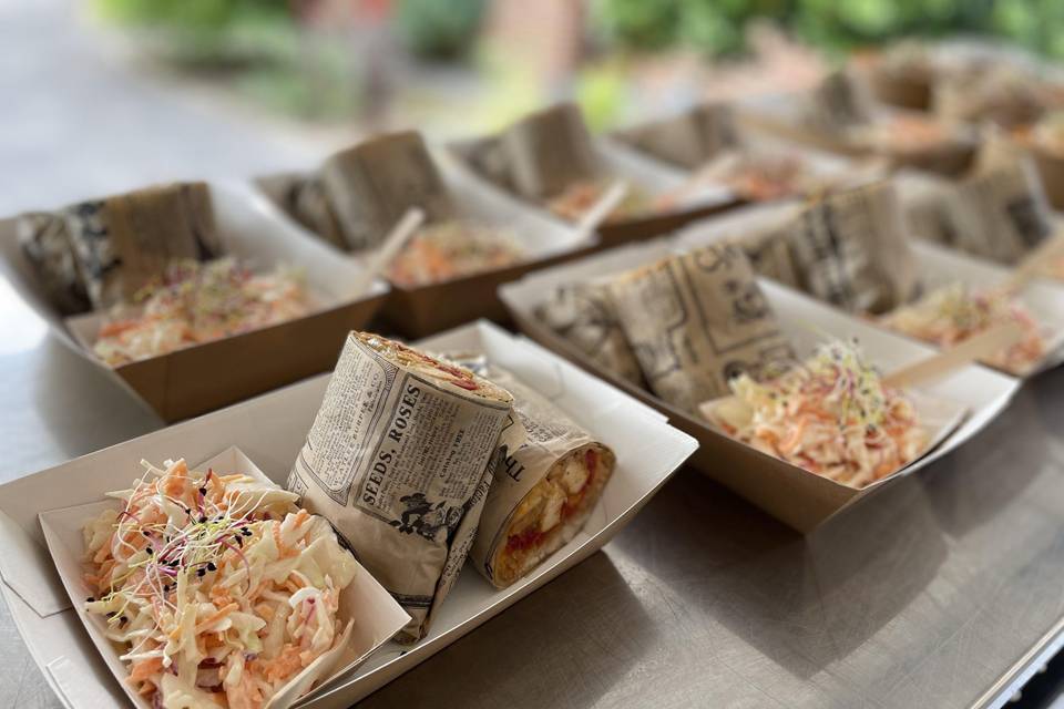 Burrito et son coleslaw maison