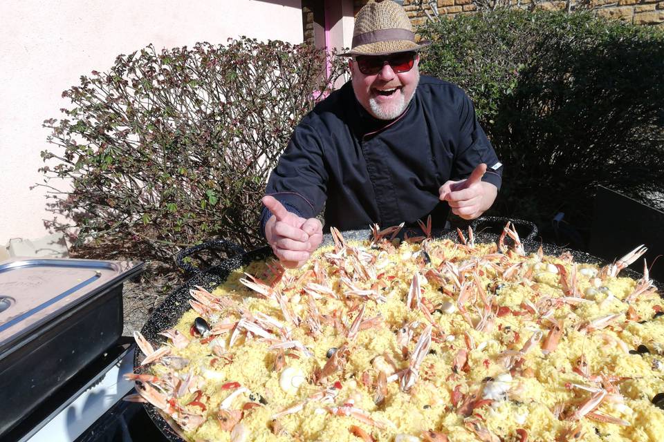 Paella ensolleillée