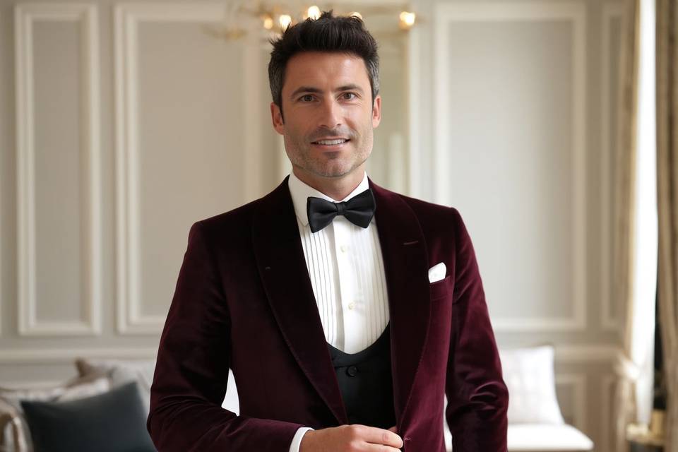 Mariage minimaliste smoking ve