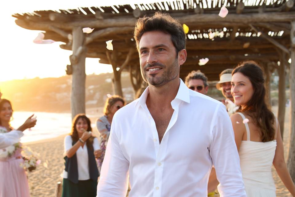 Mariage minimaliste chemise bl