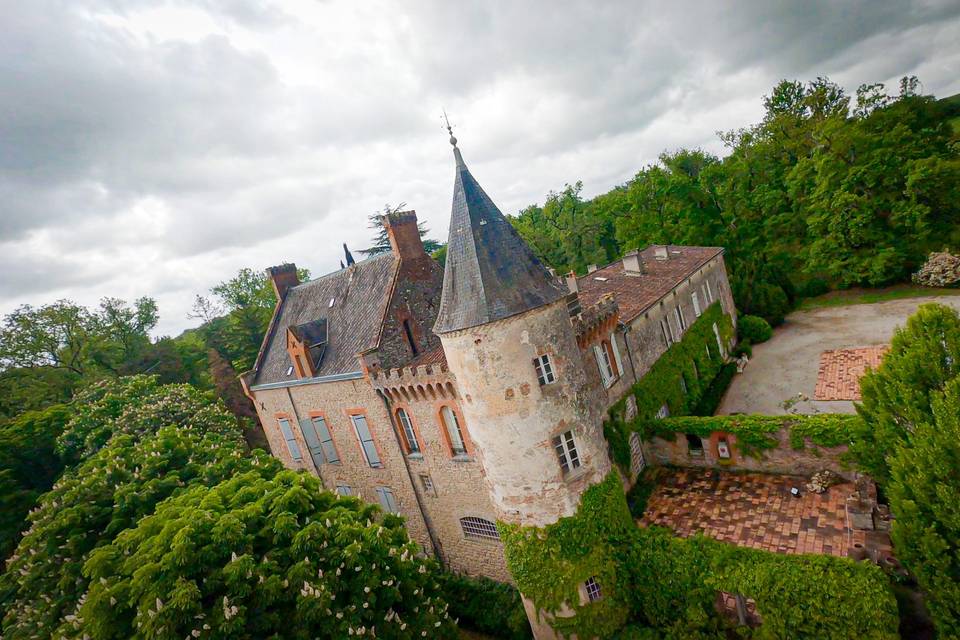 Vu aérienne du château