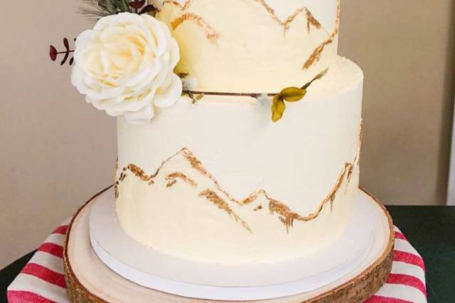 Wedding cake thème montagne
