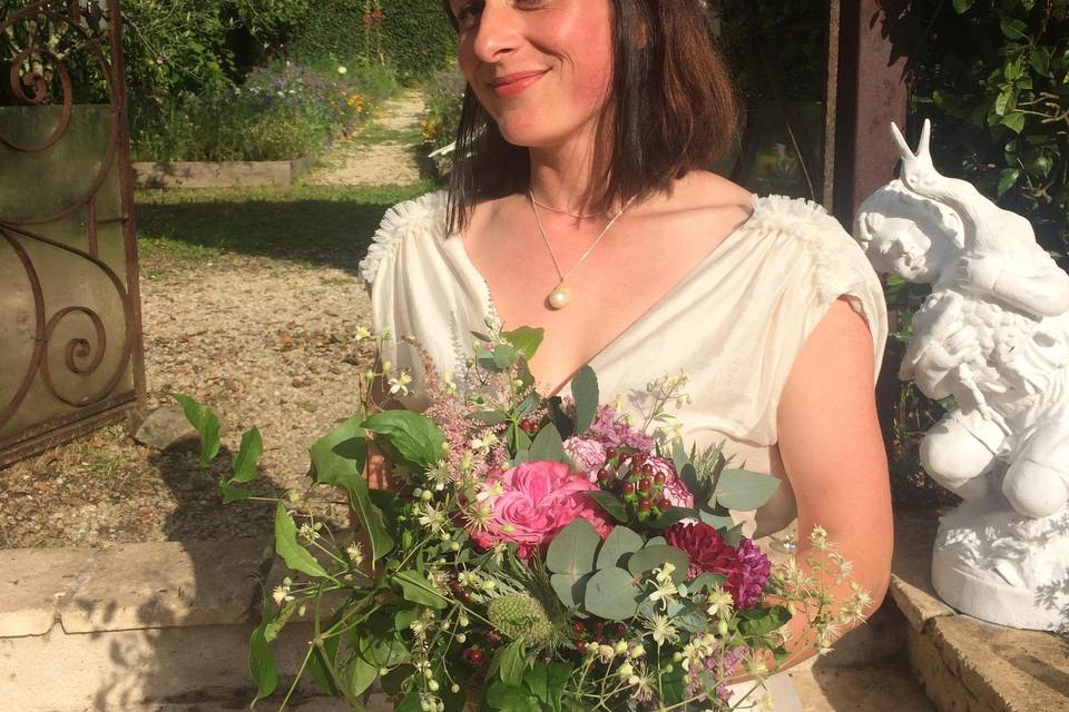 Bouquet et couronne de mariée