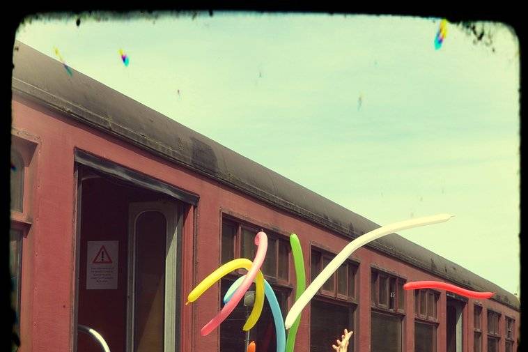 Animation ballon thème train