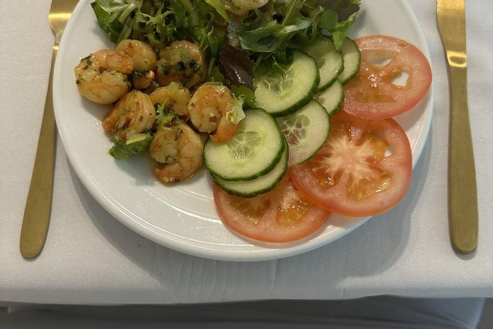 Entrée de crevettes