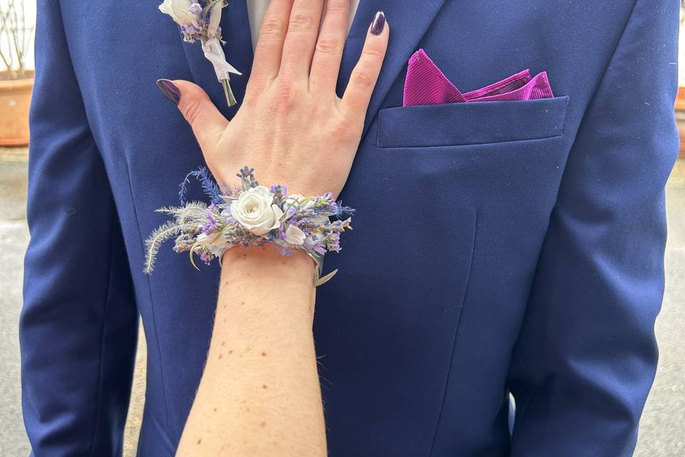 Bracelet/Boutonnière assortis
