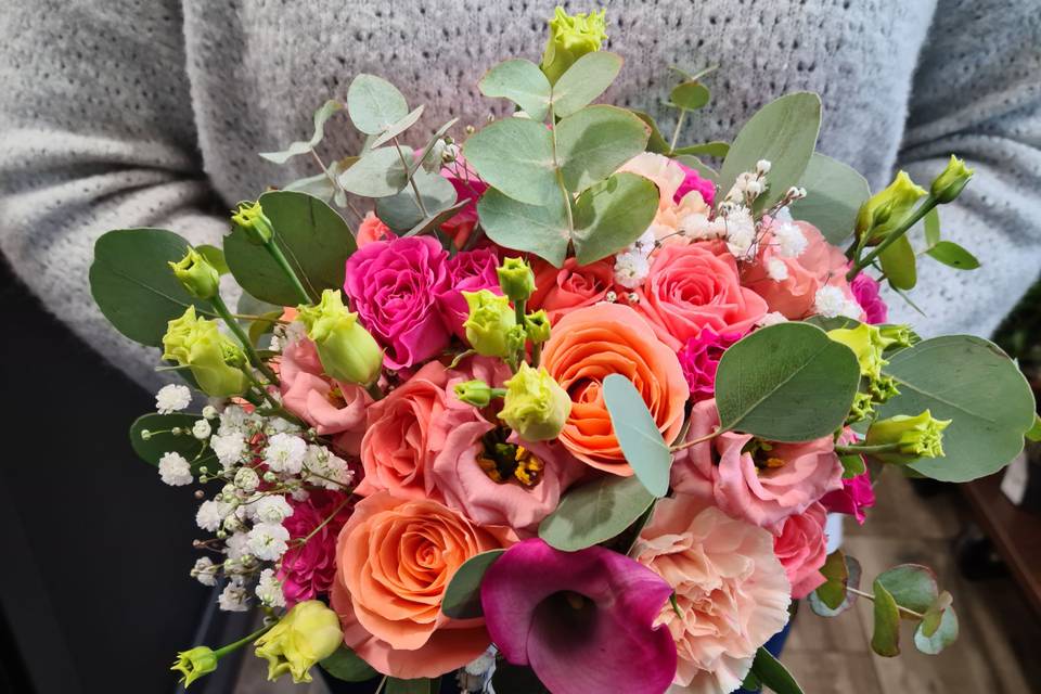 Bouquet de mariée acidulé