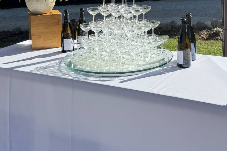 Champagne tower