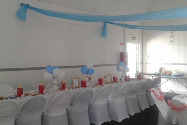 Mariage bleu et blanc