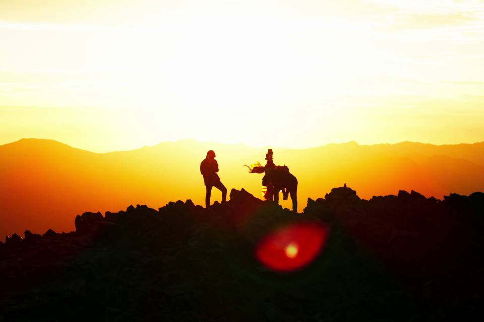 Coucher de soleil pyrénéen
