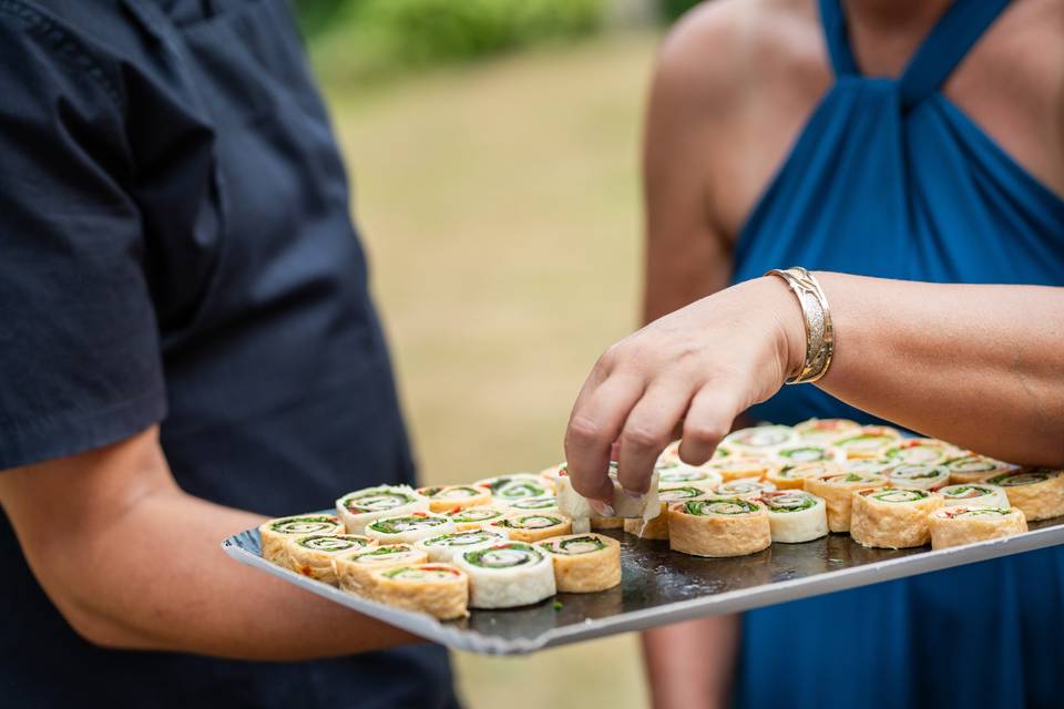 Buffet extérieur invités