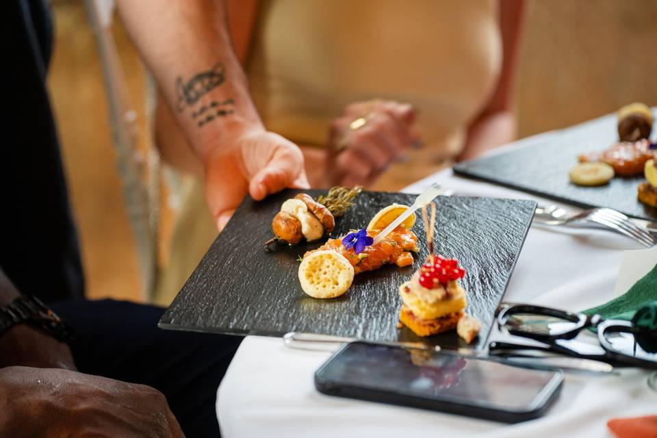 Détail plat gastronomique