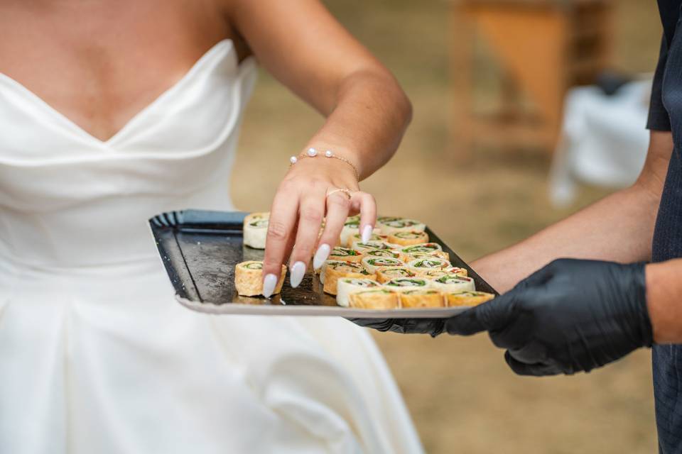 Mariée buffet réception