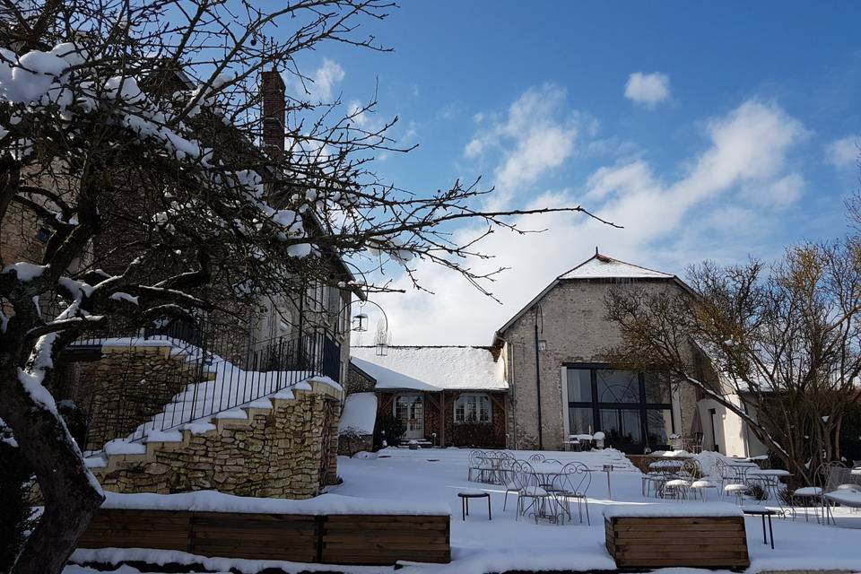 Le colombier sous la neige