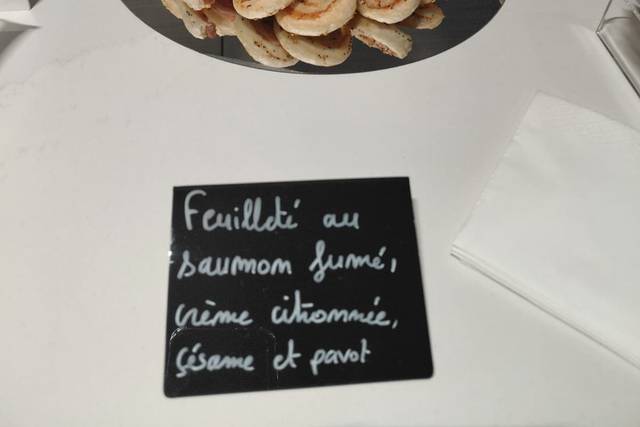 Roulé saumon fumé, crème citr