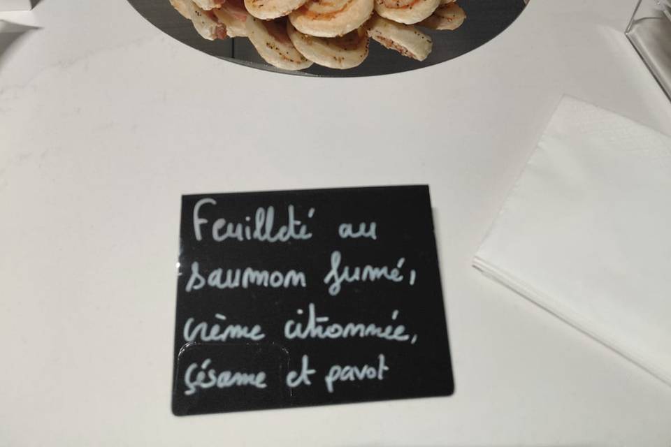 Roulé saumon fumé, crème citr