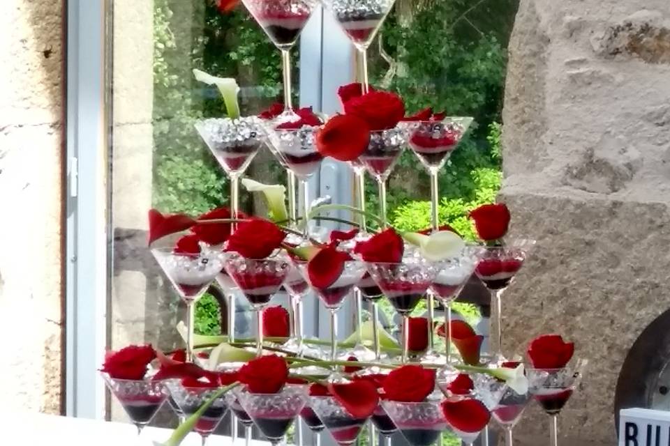 Cascade de verres martini