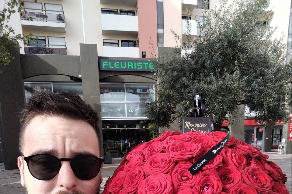 Bouquet 100 roses rouges