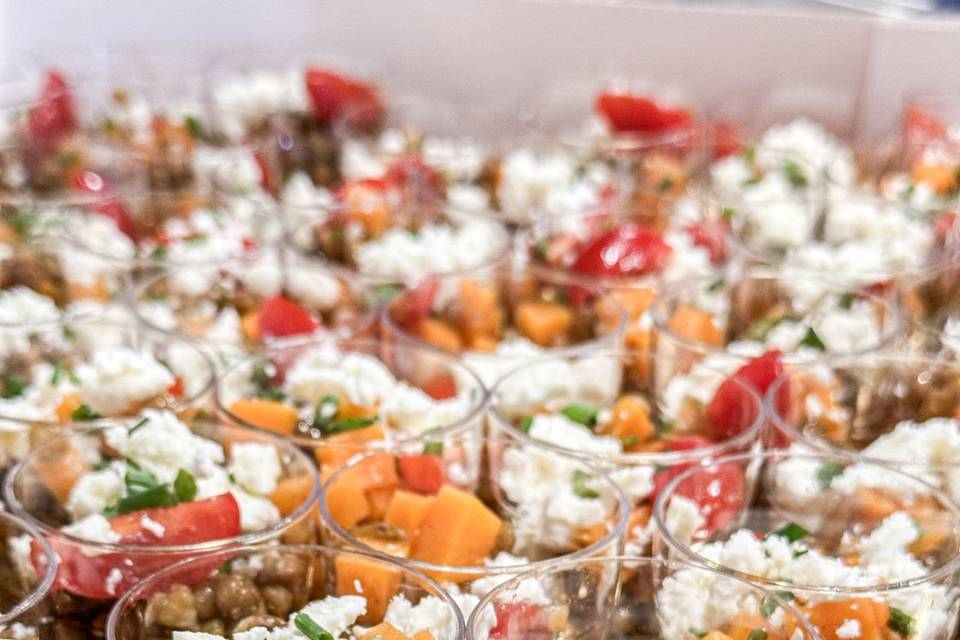 Salade fraiche ricota lentille