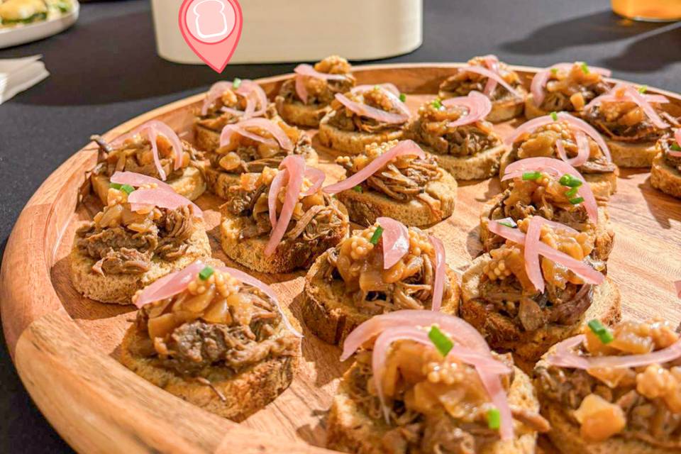 Toast d'effiloché de boeuf