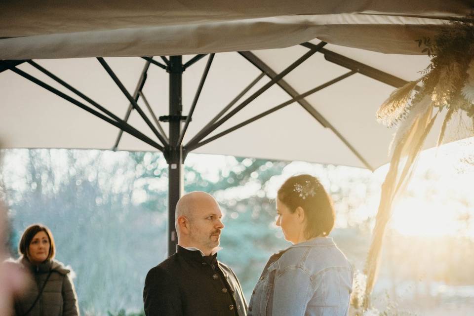 La cérémonie de mariage.