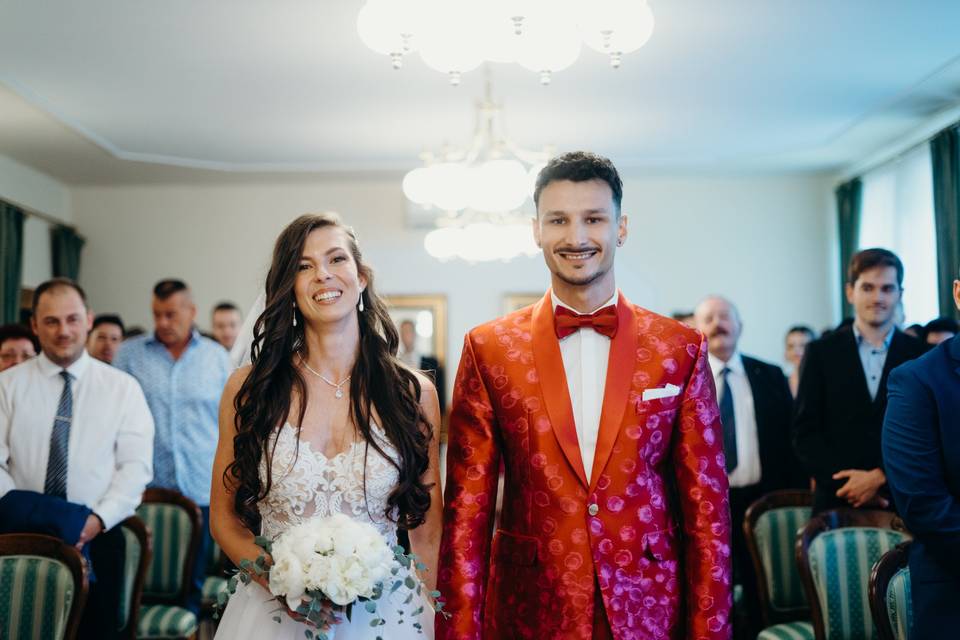 La cérémonie de mariage.