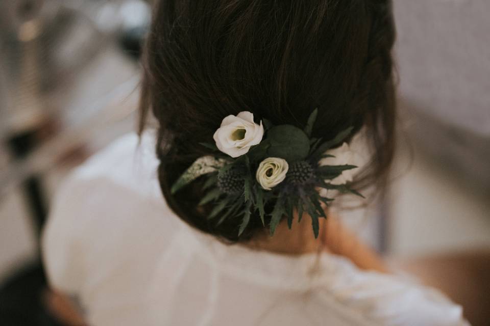 La mariée se prépare.