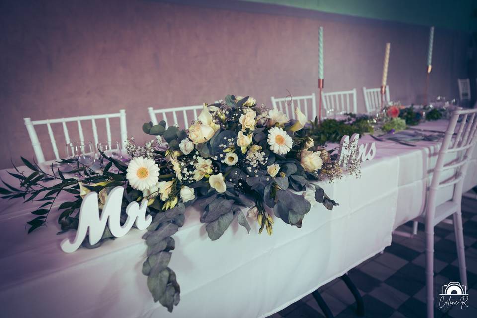 Décorations table d'honneur
