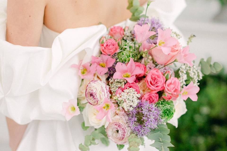 Bouquet de mariée rond
